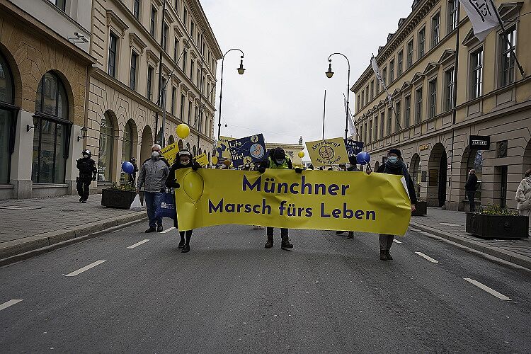 Erster Marsch fürs Leben in München im Jahr 2021. Foto Lina Dahm